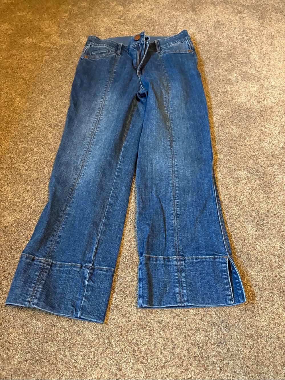 Democracy Dark Blue Wide-Leg Flare Jeans